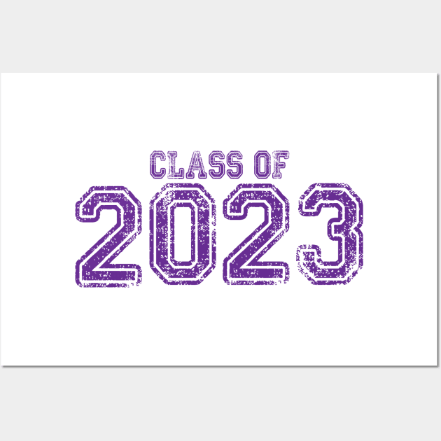 Varsity Purple Class of 2023 Wall Art by Jitterfly
